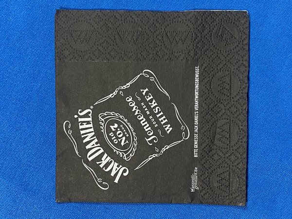 Cocktail Servietten - Jack Daniels schwarz 250 Stück